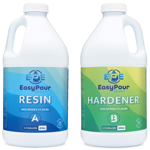 Premium Table Top EasyPour Epoxy Kit - 1 Gallon Kit with Accessories